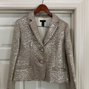 J Crew Collection Metallic Brocade Jacket 14